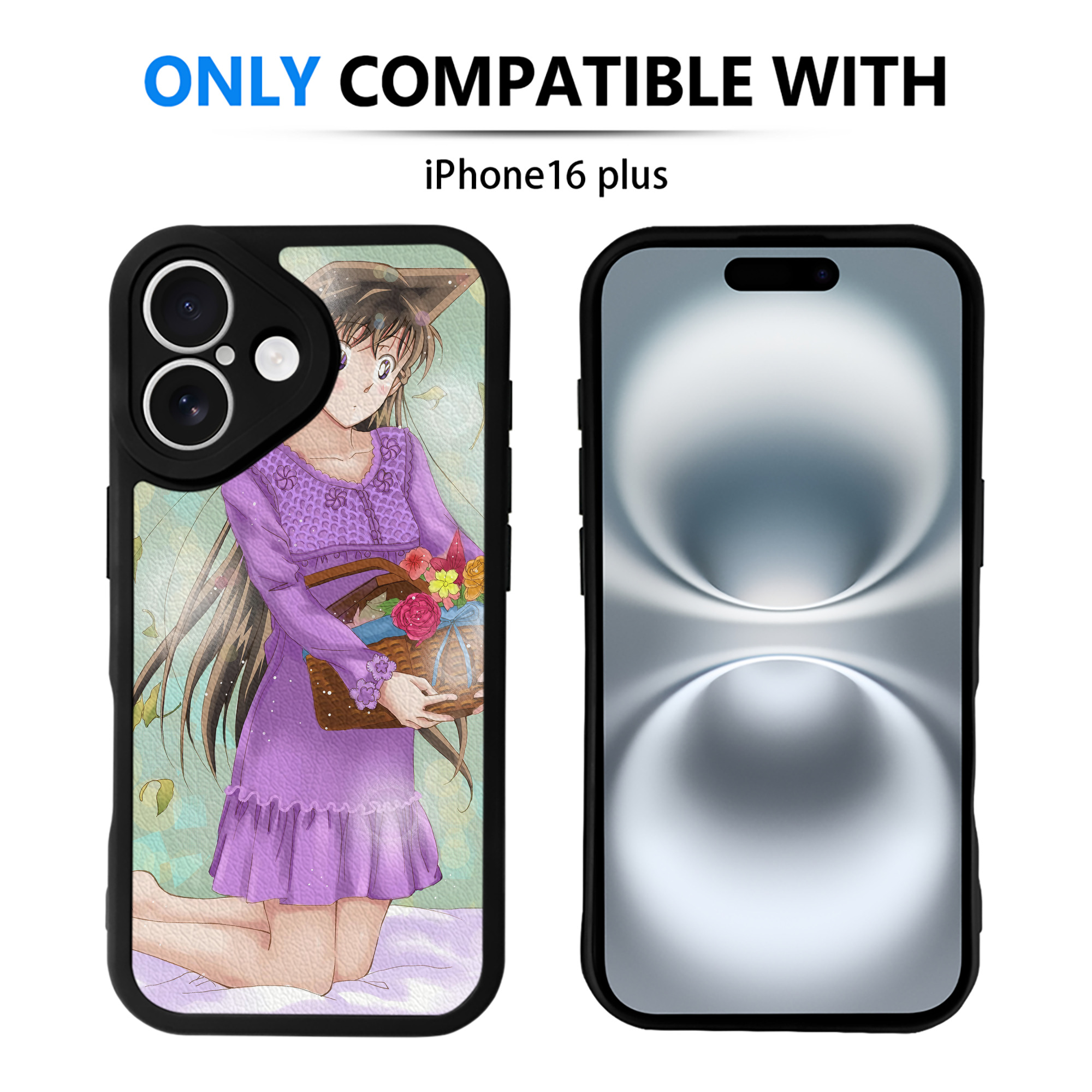 （画像用） 名探偵コナン Detective Conan 【iPhone 16シリーズ対応】シリコンスマホケース（レザー調） 材質：シリコン